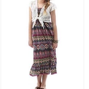 Girl Beautees Tribal Maxi Dress NWT Size  12-14